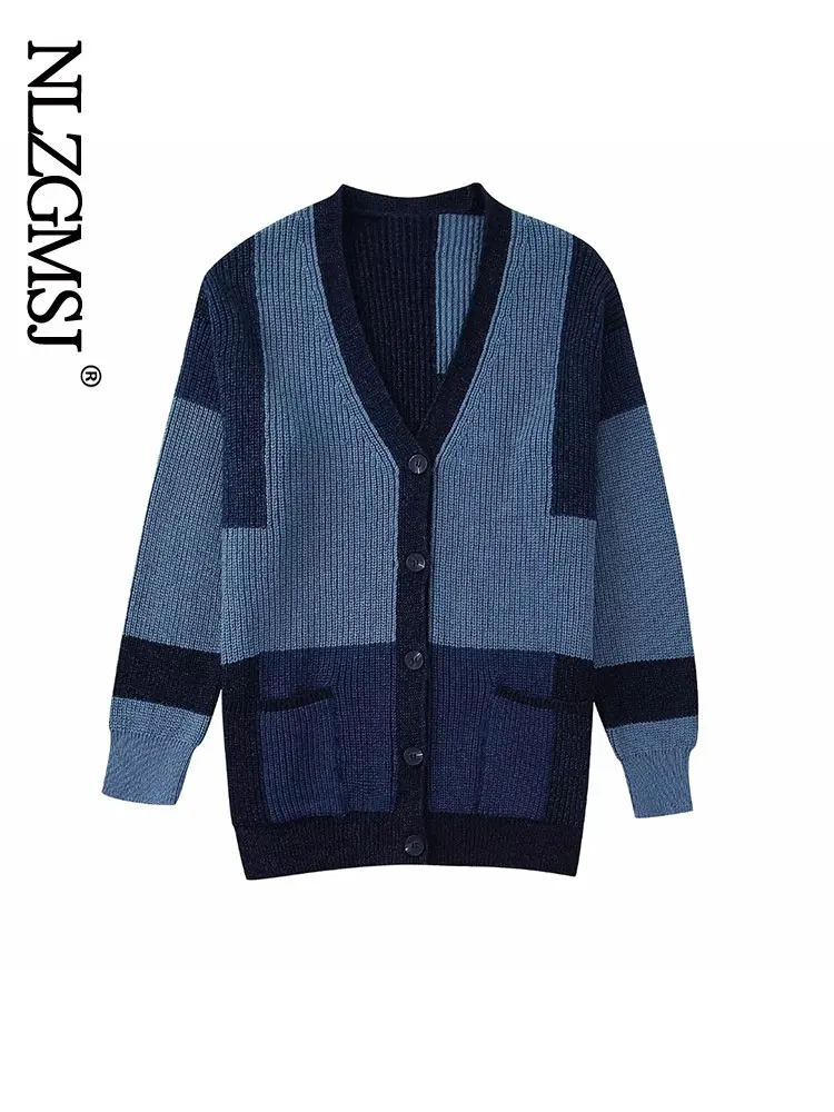 TRAF 2022 Autumn Winter Vintage Long Sleeve Patchwork V Neck Cardigan Single Breasted Women Casual Loose Knitted Sweaters
TRAF 2022 Autumn Winter Vintage Long Sleeve Patchwork V Neck Cardigan Single Breasted Women Casual Loose Knitted Sweaters
