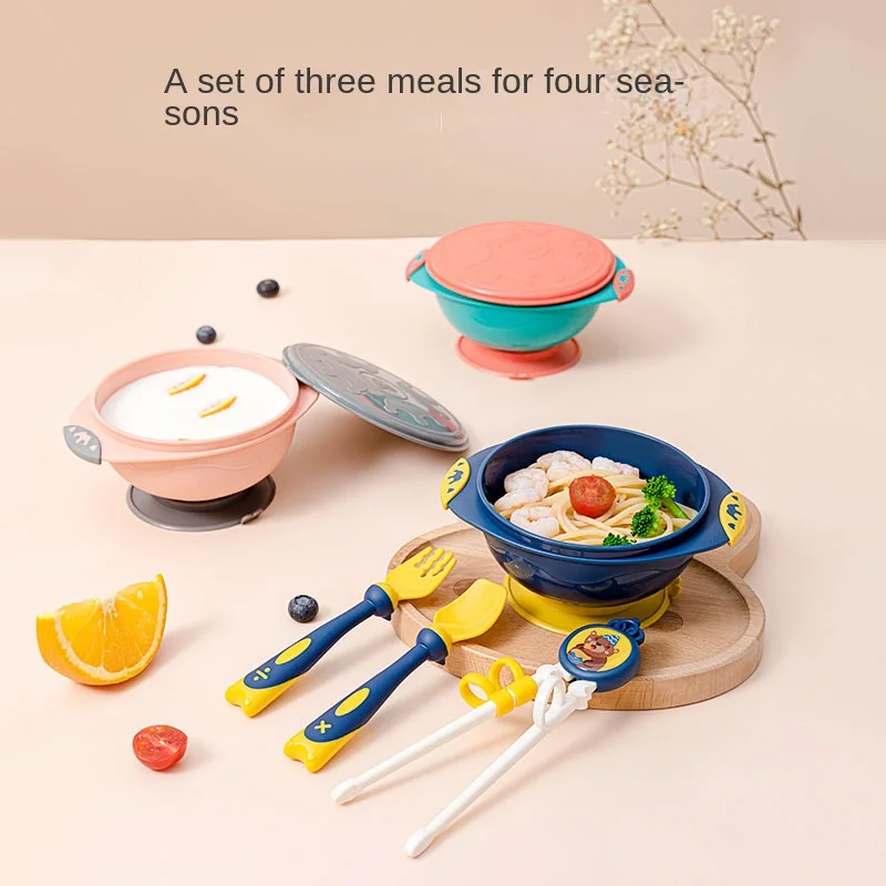 Baby Tableware Children's Sucker Bowl Integrated Children's Household Cartoon Tableware with Fork and Spoon Auxiliary Food Set
Baby Tableware Children's Sucker Bowl Integrated Children's Household Cartoon Tableware with Fork and Spoon Auxiliary Food Set