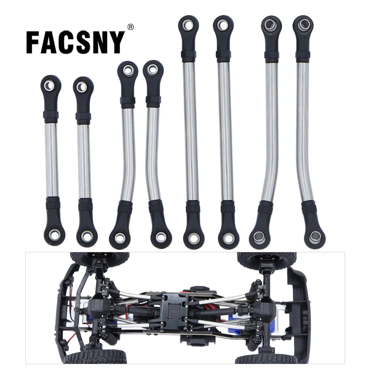 8Pcs Stainless Steel High Clearance Chassis Links Link Rod Steering Link Set for 1/18 RC Crawler TRX4M TRX4-M Upgrade Parts
8Pcs Stainless Steel High Clearance Chassis Links Link Rod Steering Link Set for 1/18 RC Crawler TRX4M TRX4-M Upgrade Parts