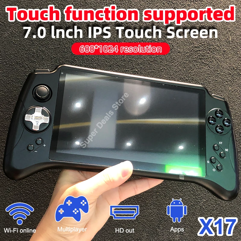 Android 7.0 Handheld Game Console 7-inch Ips Touch Screen 32g Rom Retro X17 Game Players Supports Wireless Wired Controller
Android 7.0 Handheld Game Console 7-inch Ips Touch Screen 32g Rom Retro X17 Game Players Supports Wireless Wired Controller