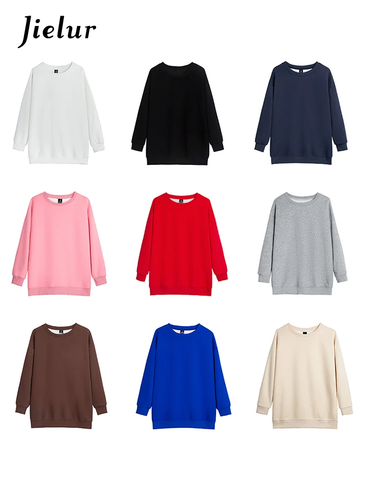 Jielur New 11 Colors Pink Apricot Hoodies Women O-Neck Autumn Pullover Female Sweatshirt Pure Color Loose Casual Tracksuit S-3XL
Jielur New 11 Colors Pink Apricot Hoodies Women O-Neck Autumn Pullover Female Sweatshirt Pure Color Loose Casual Tracksuit S-3XL