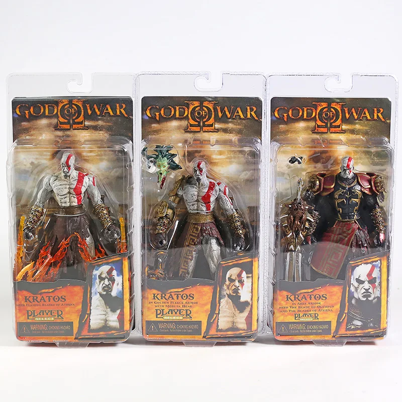 

NECA God of War Kratos In Golden Fleece Armor / Ares Armor Blades with Medusa Head 7.5" Action Figure Collection Model Toy