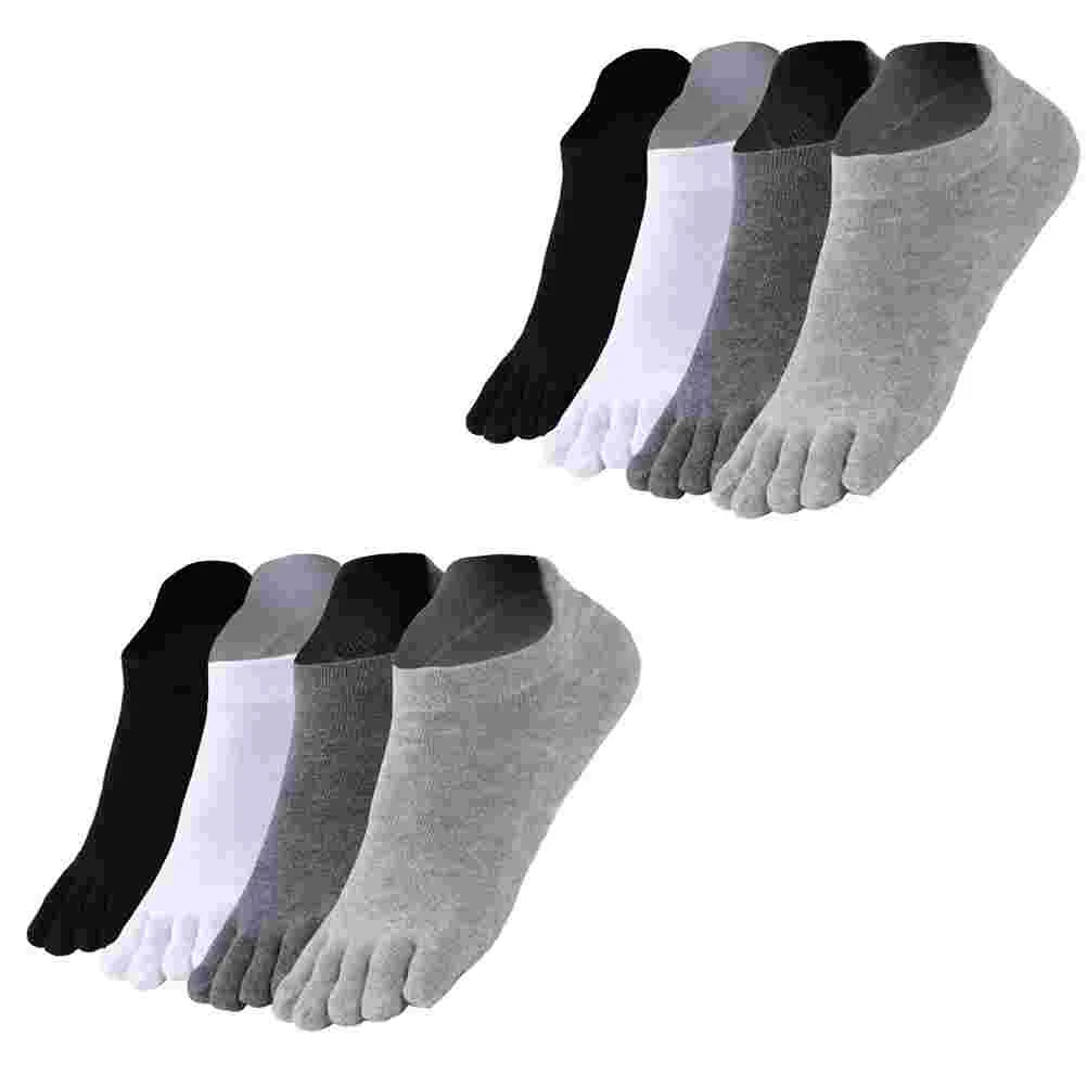 

Носки мужские короткие с пятью носками, приятные для кожи, впитывающие пот, с низким вырезом, 4 пары