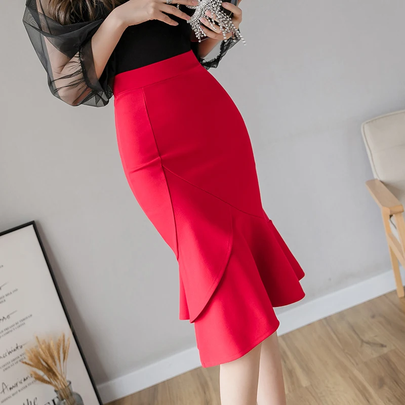 Elastic Plus Size Long Black Skirt Women 2021 Fashion High Waist Bodycon Bridal Skirts Korean Elegant Skinny Corset Office Skirt
Elastic Plus Size Long Black Skirt Women 2021 Fashion High Waist Bodycon Bridal Skirts Korean Elegant Skinny Corset Office Skirt