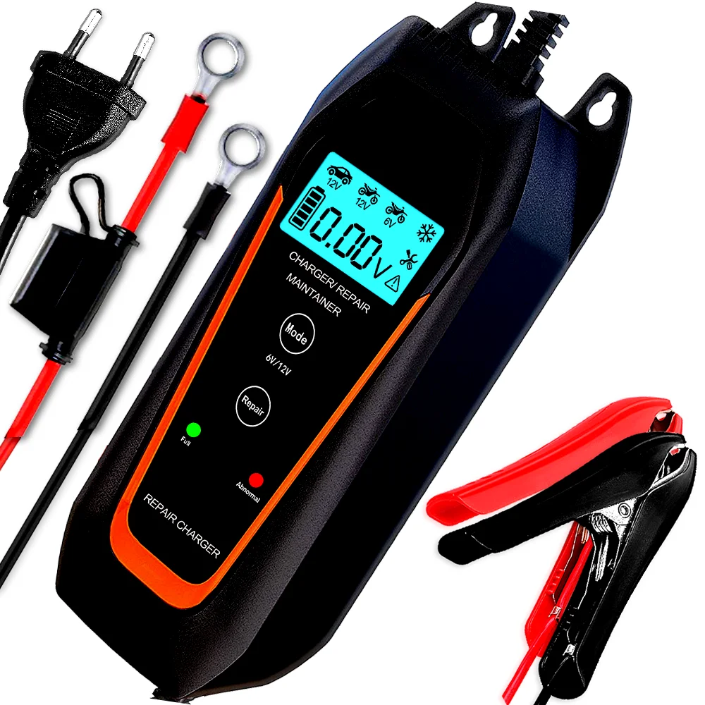 Car Battery Charger 12V Automatic Automobile Battery Charger With Battery Detection Fast Pulse Repair Charging For Lead-acid 
Car Battery Charger 12V Automatic Automobile Battery Charger With Battery Detection Fast Pulse Repair Charging For Lead-acid