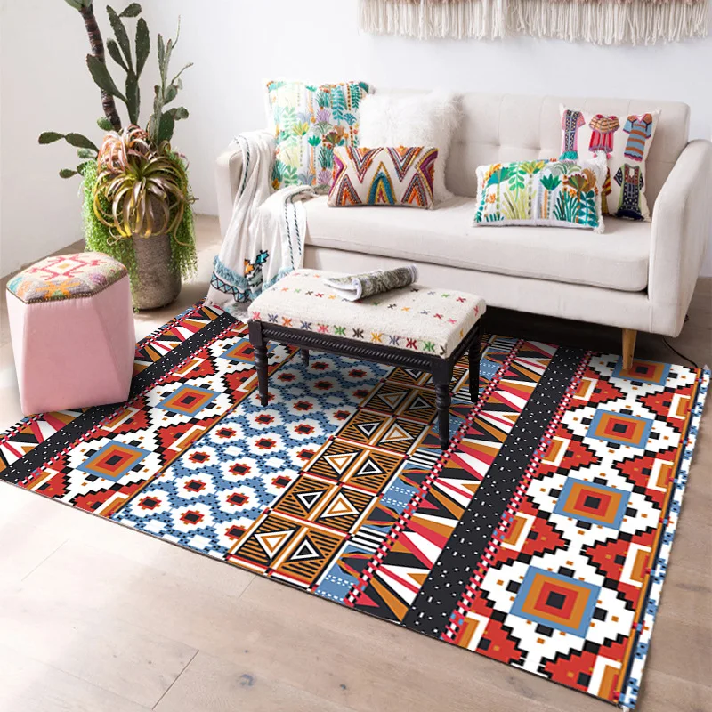 Moroccan Living Room Carpet Nordic Bedroom Decorative Rug Bohemian Homestay Colorful fashion Style Floor anti-sliped Mats
Moroccan Living Room Carpet Nordic Bedroom Decorative Rug Bohemian Homestay Colorful fashion Style Floor anti-sliped Mats