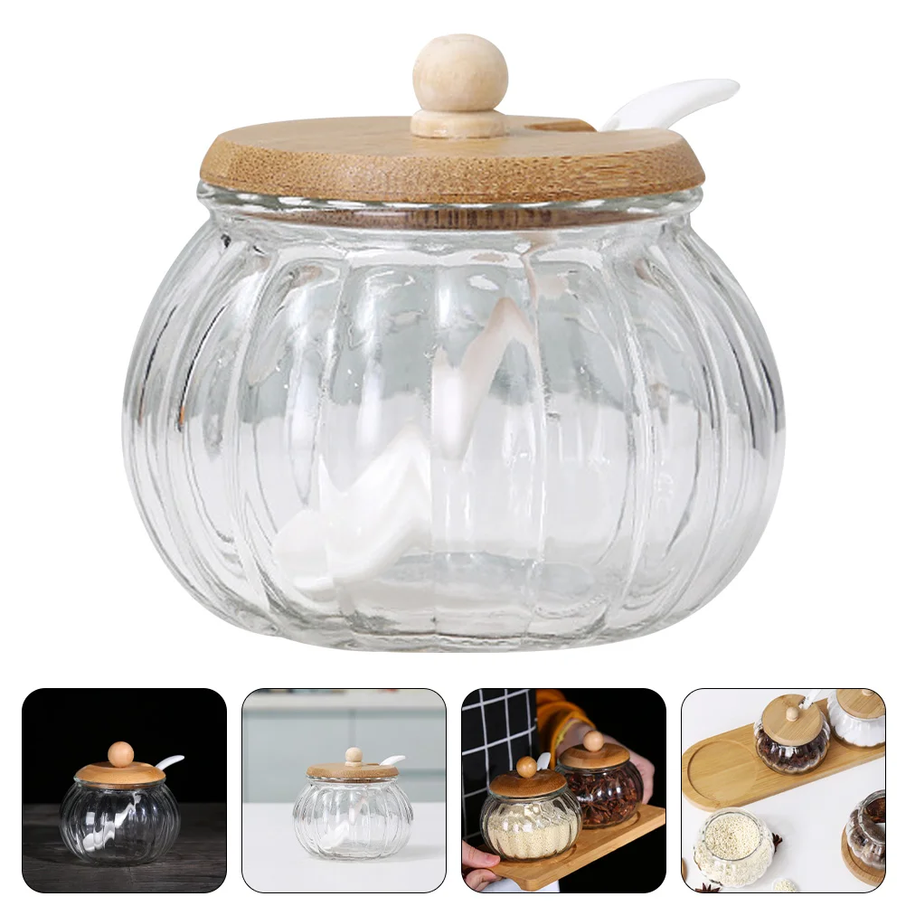 Glass Cruet Seasoning Jars Spoons Lids Salt Pumpkin Container Condiment Bottles Mini Candy Dispenser
Glass Cruet Seasoning Jars Spoons Lids Salt Pumpkin Container Condiment Bottles Mini Candy Dispenser