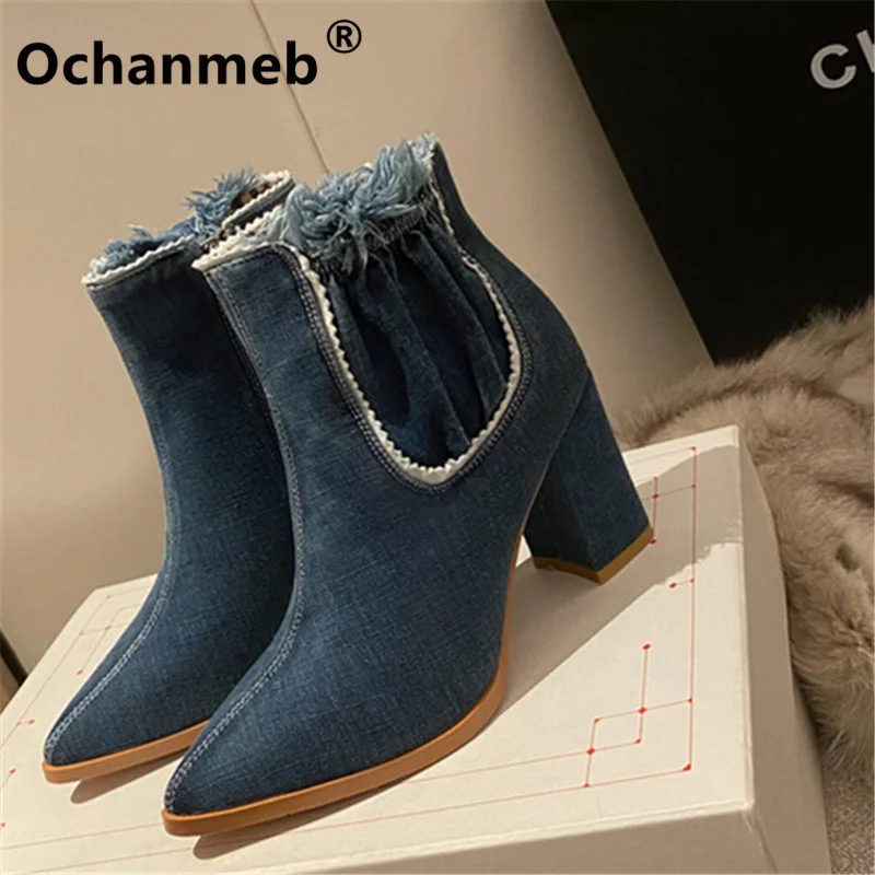 Женские джинсовые ботинки Ochanmeb, большие яркие синие джинсовые ботинки на толстом высоком каблуке, синие джинсовые короткие ботинки, женска...
Женские джинсовые ботинки Ochanmeb, большие яркие синие джинсовые ботинки на толстом высоком каблуке, синие джинсовые короткие ботинки, женска...
