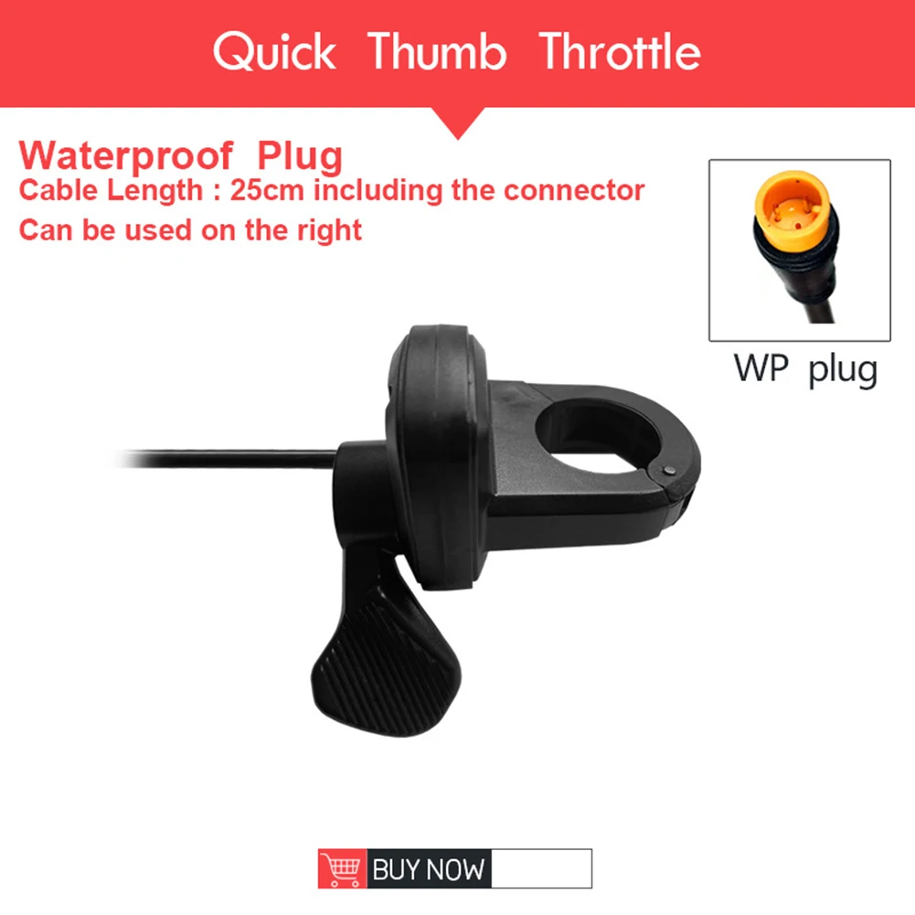 Electric Bicycle Thumb Throttle EBike Right Thumb Throttle Speed Control 12-72V Quick Release For 22.2mm Handlebar SM Waterproof
Electric Bicycle Thumb Throttle EBike Right Thumb Throttle Speed Control 12-72V Quick Release For 22.2mm Handlebar SM Waterproof
