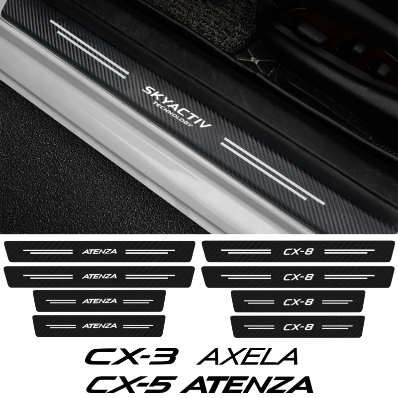 4 шт. защитная пленка на порог автомобиля, защитные наклейки на порог для Mazda skyфитнес CX3 CX5 CX8 3 Axela 6 Atenza CX9 MX5, украшение 
4 шт. защитная пленка на порог автомобиля, защитные наклейки на порог для Mazda skyфитнес CX3 CX5 CX8 3 Axela 6 Atenza CX9 MX5, украшение