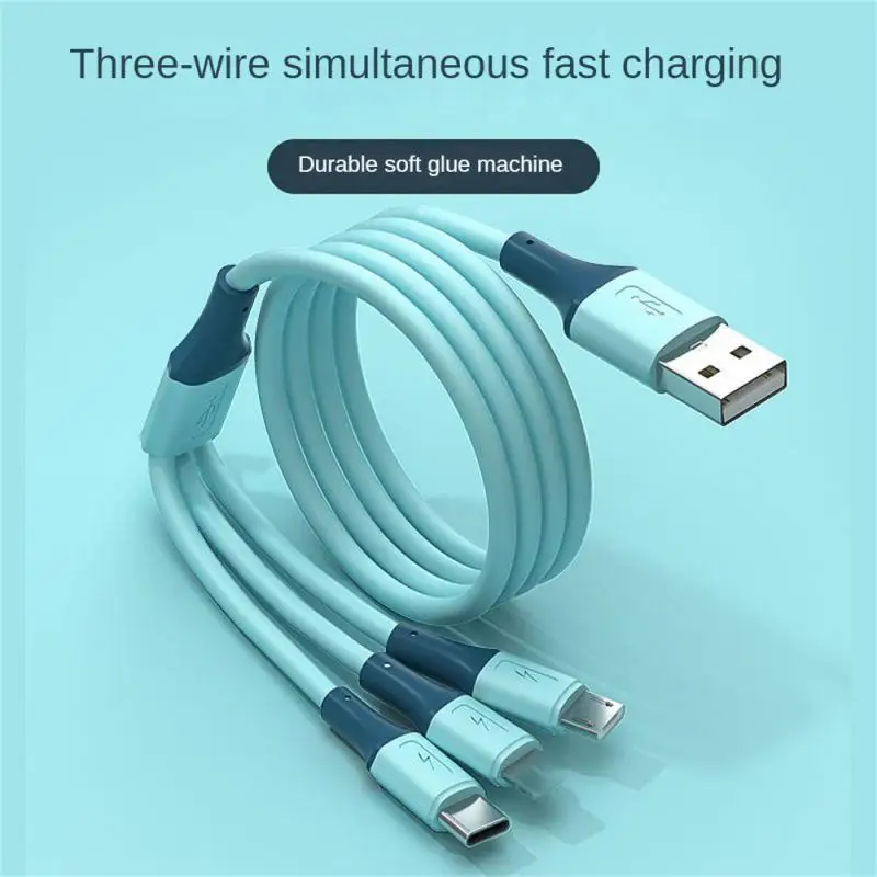 Multifunctional Three-in-one Charging Line New Liquid Silicone Flame Retardant Data Cable For IPhone And Android
Multifunctional Three-in-one Charging Line New Liquid Silicone Flame Retardant Data Cable For IPhone And Android