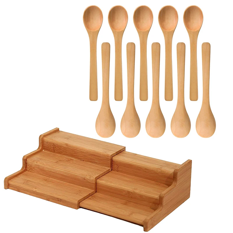 Hot XD-30 Pcs Mini Wooden Spoon Small Soup Spoons & 1 Pcs Spice Rack Kitchen Cabinet Organizer- 3 Tier Bamboo Display Shelf
Hot XD-30 Pcs Mini Wooden Spoon Small Soup Spoons & 1 Pcs Spice Rack Kitchen Cabinet Organizer- 3 Tier Bamboo Display Shelf