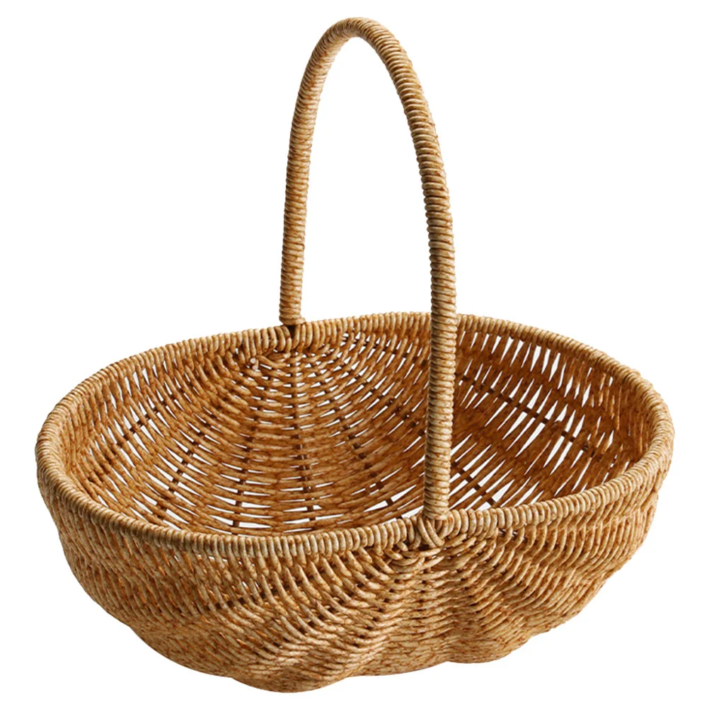 Imitation Rattan Portable Multi-purpose Fruit Basket Storage Basket Vegetable Basket
Imitation Rattan Portable Multi-purpose Fruit Basket Storage Basket Vegetable Basket