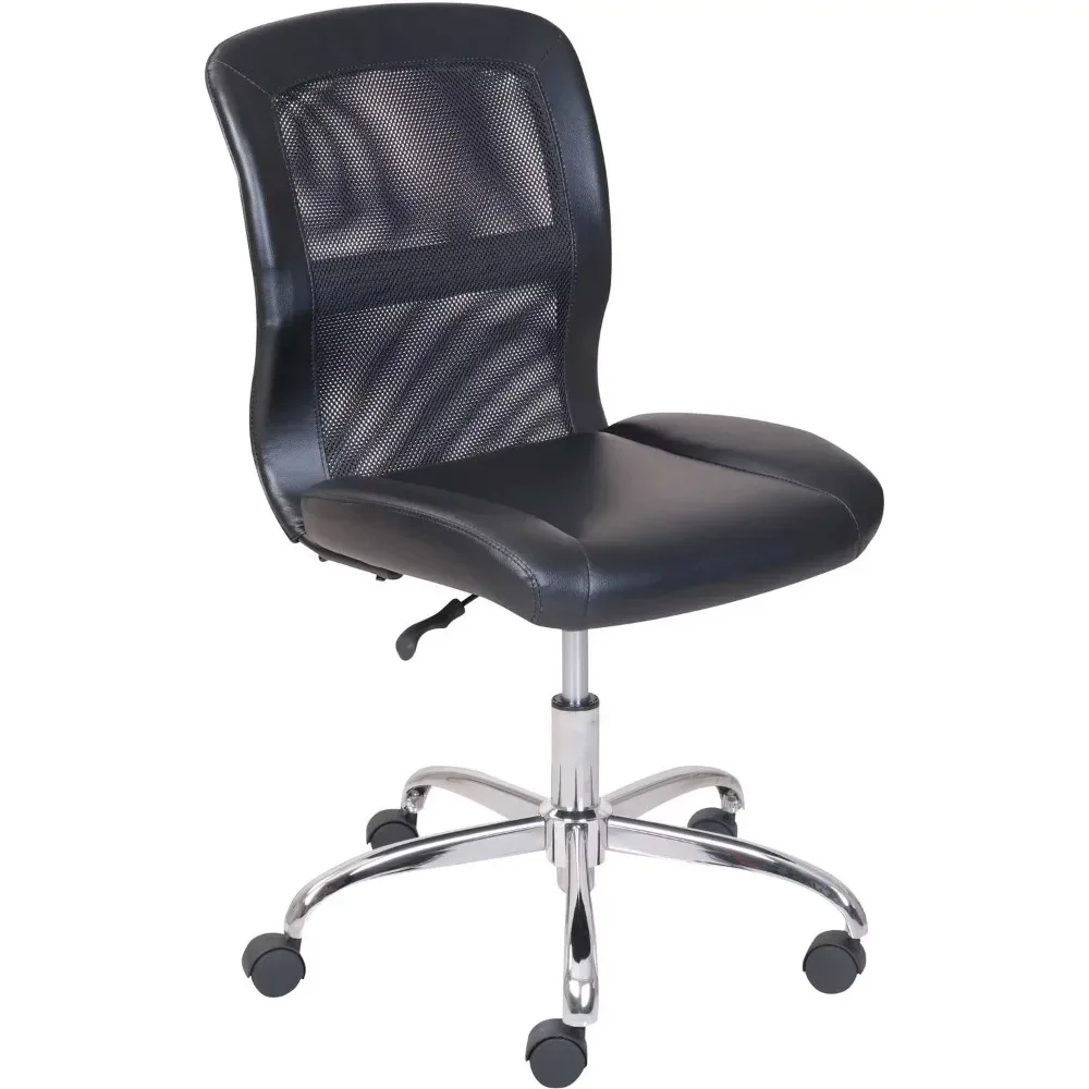 

Вращающаяся Расслабляющая Эргономичная спинка, эргономичное виниловое Сетчатое офисное кресло, черное кресло со средней спинкой для мобильных геймеров, мебель на колесах