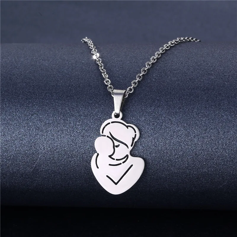 Stainless Steel Necklaces Family Mother Child Hug Pendant Chain Choker Charm Fashion Necklace For Women Jewelry Birthday Gifts
Stainless Steel Necklaces Family Mother Child Hug Pendant Chain Choker Charm Fashion Necklace For Women Jewelry Birthday Gifts