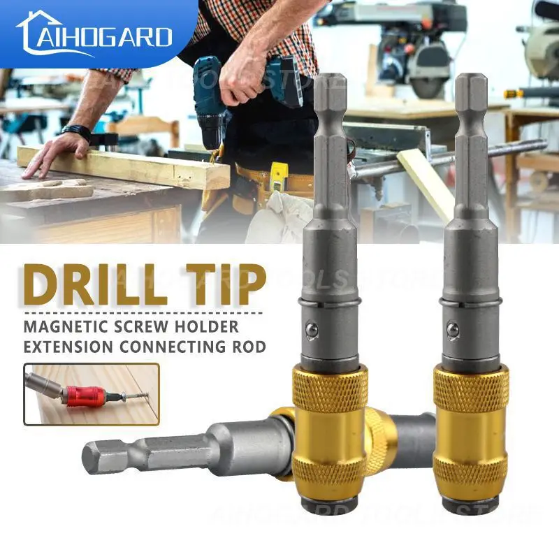 Quick Locking Screwdriver Bit Holder 1/4in Hex Shank Change Direction Magnetic Screw Bit For Electric Screwdriver Drill Tip Tool
Quick Locking Screwdriver Bit Holder 1/4in Hex Shank Change Direction Magnetic Screw Bit For Electric Screwdriver Drill Tip Tool