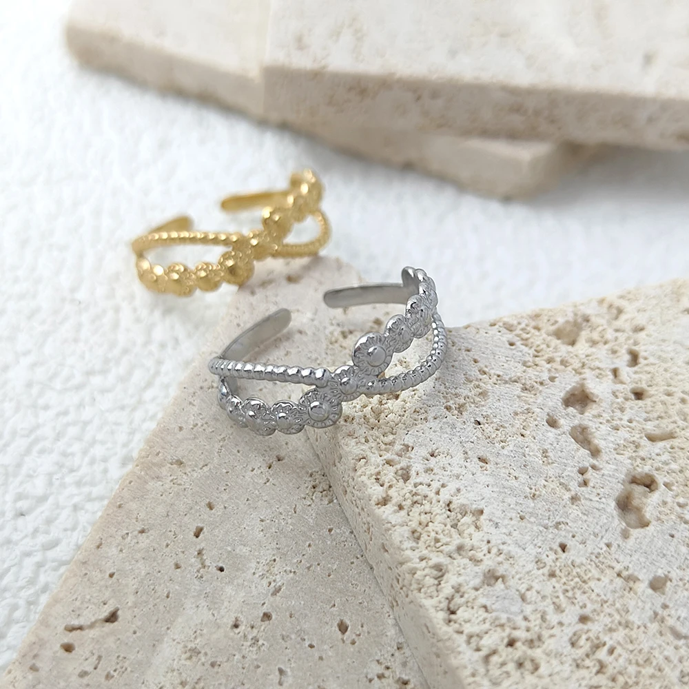 Stainless Steel Gold Color Adjustable Ring Geometric Sun Tree of Life Open Finger Rings 2023 New Jewelry Gift Wholesale
Stainless Steel Gold Color Adjustable Ring Geometric Sun Tree of Life Open Finger Rings 2023 New Jewelry Gift Wholesale