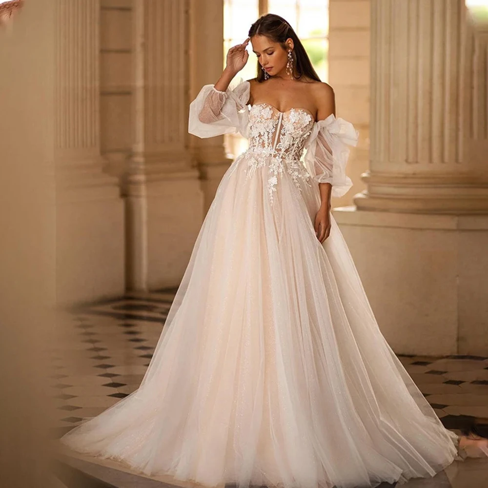 2023 Simple Beautiful Sumptuous Sweetheart Sexy Lace Mermaid Long Sleeved Fluffy Sleeves Backless Wedding Dresses Bridal Gown
2023 Simple Beautiful Sumptuous Sweetheart Sexy Lace Mermaid Long Sleeved Fluffy Sleeves Backless Wedding Dresses Bridal Gown