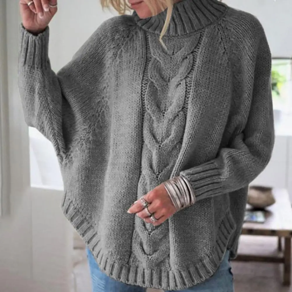 Women Sweater Cozy Women's Winter Sweater Thick Knit Turtleneck Neck Protection Dolman Sleeve Pullover for Cold Resistance Women
Women Sweater Cozy Women's Winter Sweater Thick Knit Turtleneck Neck Protection Dolman Sleeve Pullover for Cold Resistance Women