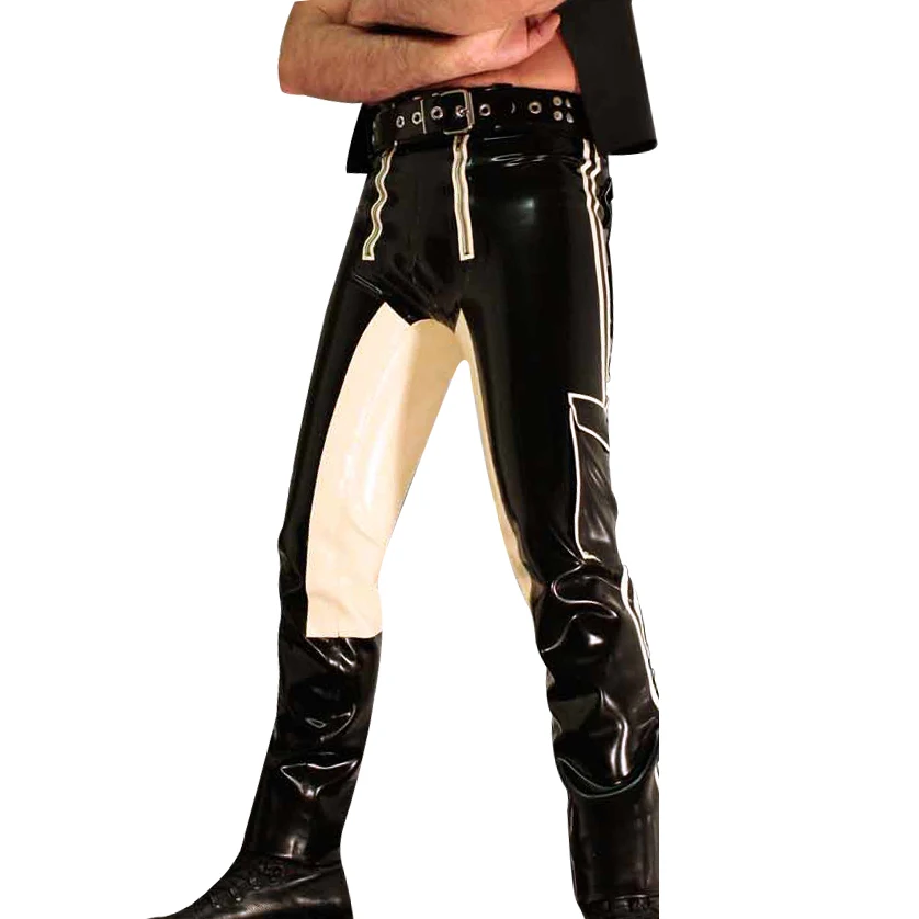 Black And White Sexy Latex Jeans Open Front With Zippers Pockets Stripes Rubber Pants Trousers Leggings Bottoms CK-0111
Black And White Sexy Latex Jeans Open Front With Zippers Pockets Stripes Rubber Pants Trousers Leggings Bottoms CK-0111