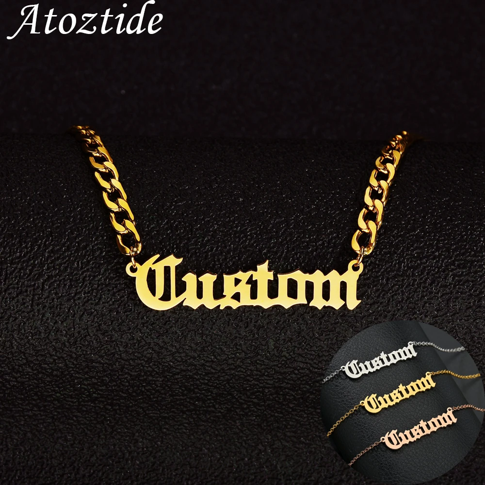 Customized Fashion Stainless Steel Name Necklace Personalized Letter 5mm NK Thick Chain for Women Men Pendant Nameplate Gift
Customized Fashion Stainless Steel Name Necklace Personalized Letter 5mm NK Thick Chain for Women Men Pendant Nameplate Gift