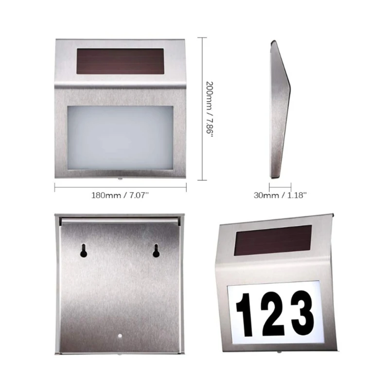 Solar Lights Outdoor Solar Lamp House Number Sign Lighted LED Door Plate Number Light for Home Street Solar Garden Light
Solar Lights Outdoor Solar Lamp House Number Sign Lighted LED Door Plate Number Light for Home Street Solar Garden Light