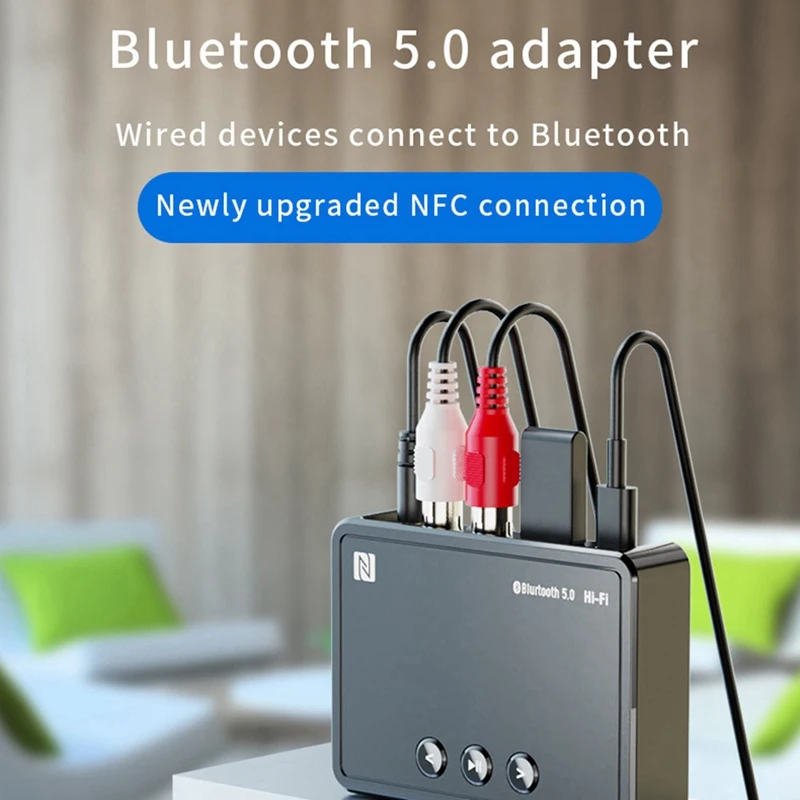 NFC Bluetooth 5 0 аудиоресивер 3 мм AUX RCA беспроводной адаптер поддерживает приложения/U