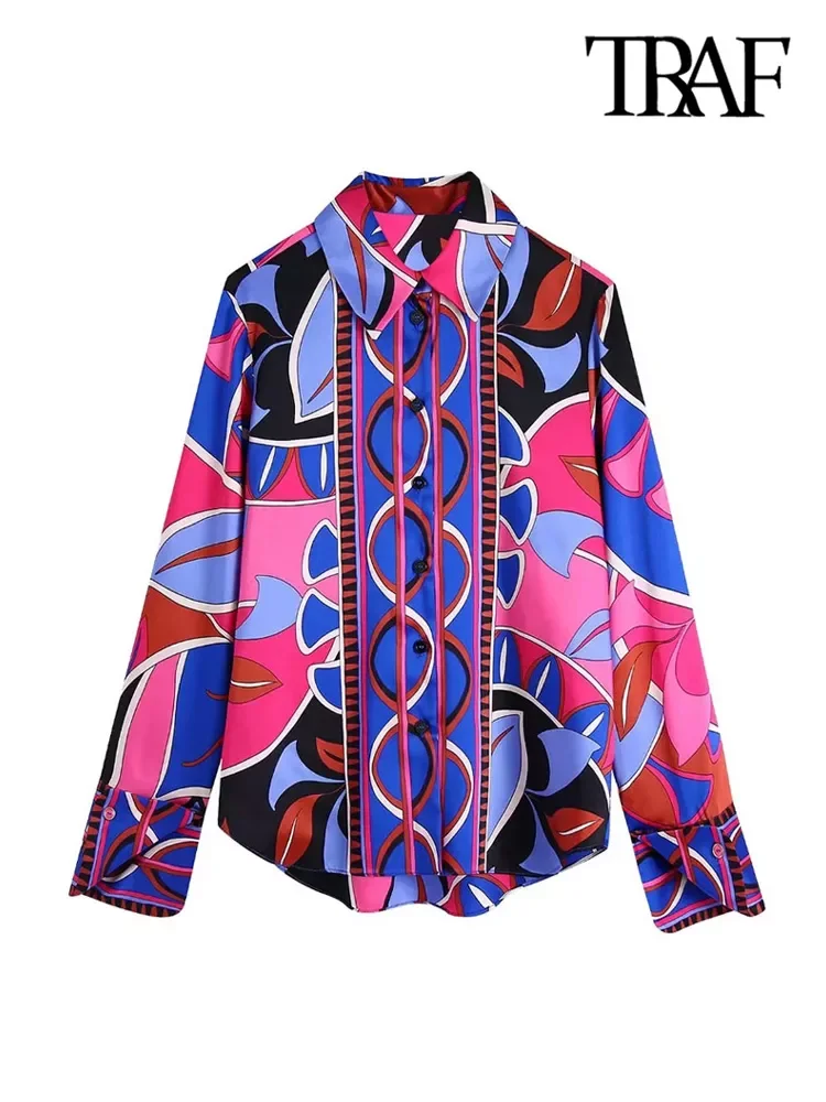 TRAF Women Fashion Flowing Printed Shirts Vintage Long Sleeve Button-up Female Blouses Blusas Chic Tops
TRAF Women Fashion Flowing Printed Shirts Vintage Long Sleeve Button-up Female Blouses Blusas Chic Tops