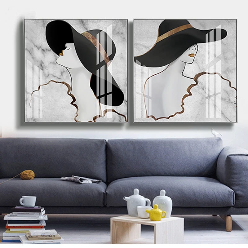 Abstract Marble Texture Line Woman Hat Red Lips Wall Art Canvas Prints Poster Nordic Wall Painting Modern Living Room Decoration
Abstract Marble Texture Line Woman Hat Red Lips Wall Art Canvas Prints Poster Nordic Wall Painting Modern Living Room Decoration