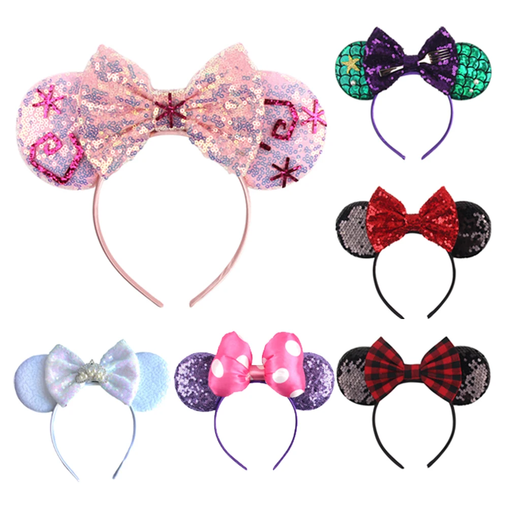 New Arrival Mickey Mouse Ears Hairband Fashion Headband For Women Girls Party Kids Sequin Bow Cute Photo Props Hair Accessories
New Arrival Mickey Mouse Ears Hairband Fashion Headband For Women Girls Party Kids Sequin Bow Cute Photo Props Hair Accessories
