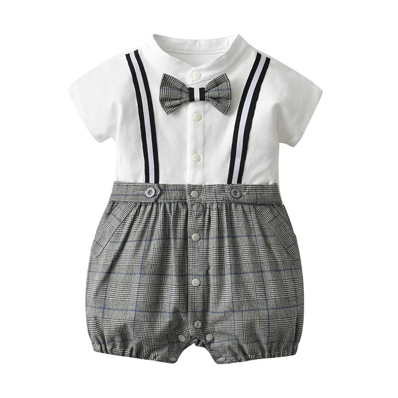 Spring and Summer Children's Gentleman Clothing Infant Romper Baby Boy Jumpsuit Short Sleeve Bow Tie Kids One-Pieces Clothes
Spring and Summer Children's Gentleman Clothing Infant Romper Baby Boy Jumpsuit Short Sleeve Bow Tie Kids One-Pieces Clothes