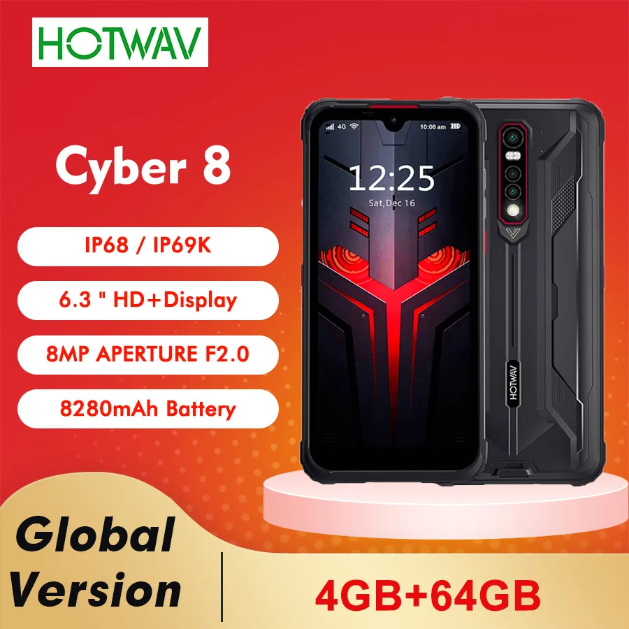Rugged Phone HOTWAV CYBER 8 Smartphone 4GB 64GB Waterproof 8280mAh 16MP Camera 6.3 Inch NFC Android 11 Moblie Phone
Rugged Phone HOTWAV CYBER 8 Smartphone 4GB 64GB Waterproof 8280mAh 16MP Camera 6.3 Inch NFC Android 11 Moblie Phone