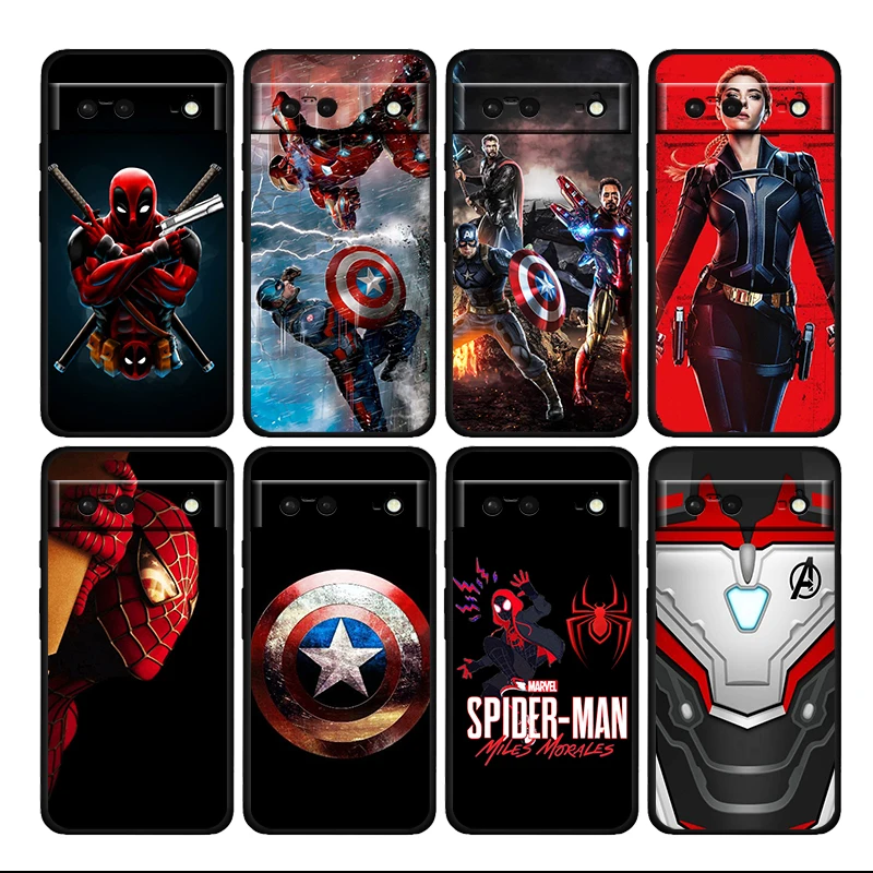 Cute marvel hero cartoon Shockproof Cover For Google Pixel 7 6 6A 5 4 5A 4A XL Pro TPU Soft Silicone Black Phone Case Coque Capa
Cute marvel hero cartoon Shockproof Cover For Google Pixel 7 6 6A 5 4 5A 4A XL Pro TPU Soft Silicone Black Phone Case Coque Capa