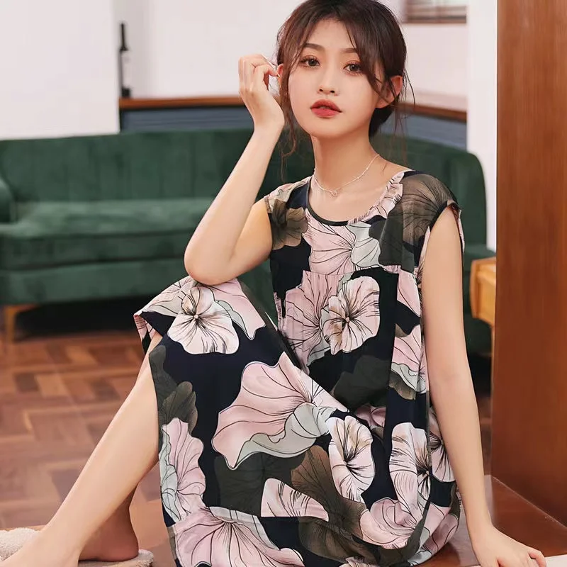 Summer New Sleeveless Nightdress Korean Version Pajamas Sweet Cute Loose Casual Homewear Lady Comfortable Sleepdress
Summer New Sleeveless Nightdress Korean Version Pajamas Sweet Cute Loose Casual Homewear Lady Comfortable Sleepdress
