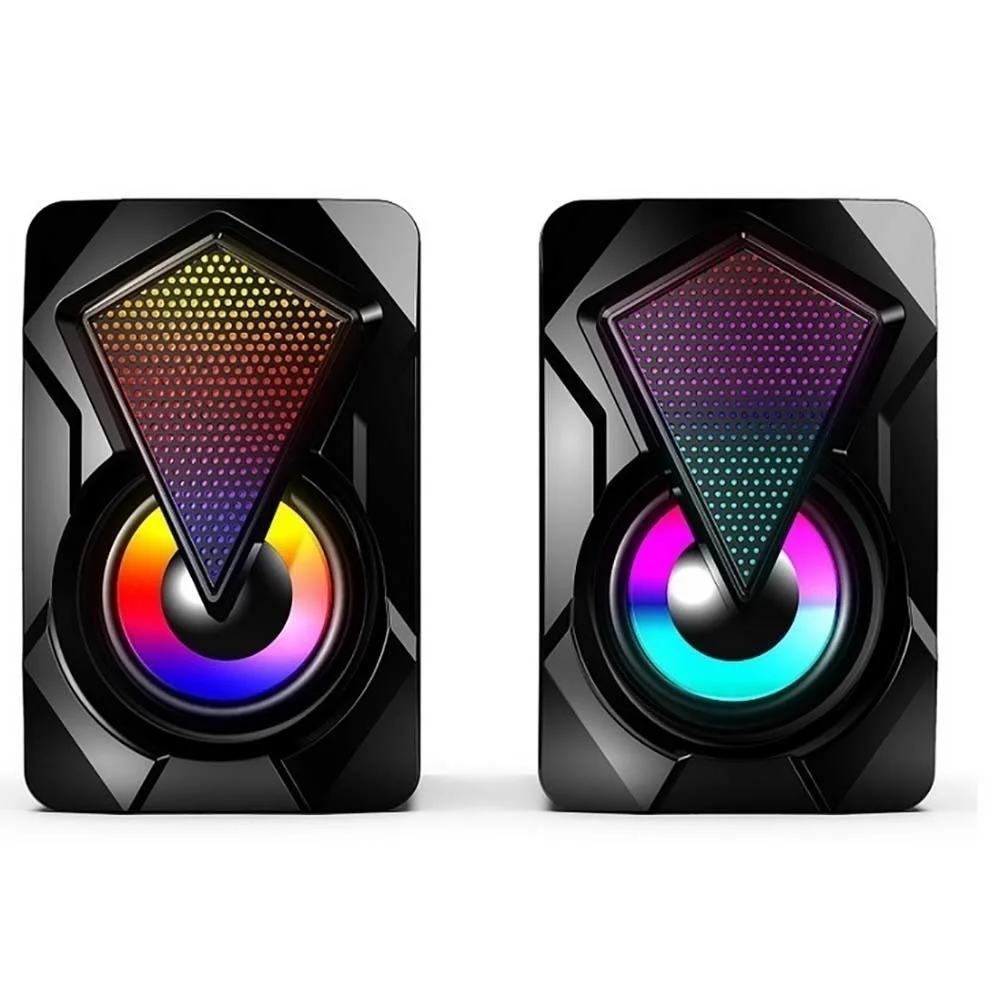 Heavy Subwoofer X2 Colorful Lights Effect RGB Smart Portable Speaker Computer Stereo Multimedia USB 3.5MM Audio Jack For Couples
Heavy Subwoofer X2 Colorful Lights Effect RGB Smart Portable Speaker Computer Stereo Multimedia USB 3.5MM Audio Jack For Couples