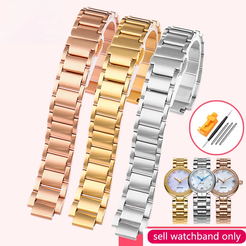 Stainless Steel Watch Strap for Feyada Heartstrings La8402 8406 Rose Gold Watch Band Concave-Convex Mouth Watchband 16mm * 10mm
Stainless Steel Watch Strap for Feyada Heartstrings La8402 8406 Rose Gold Watch Band Concave-Convex Mouth Watchband 16mm * 10mm