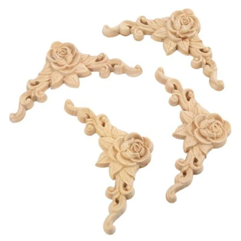 Carved Decal Corner Applique Decorate Arts Home Décor Crafts Unpainted European Style 4× Rose Floral Wood 2019
Carved Decal Corner Applique Decorate Arts Home Décor Crafts Unpainted European Style 4× Rose Floral Wood 2019