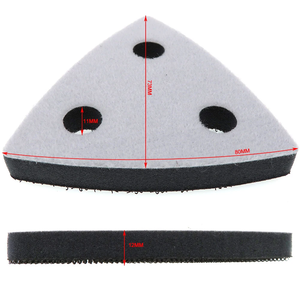 80*80*80mm Triangle 3Hole Backing Pad Soft Interface Pad Hook & Loop Sanding Pad For Edge Sanding Polihing Abrasive Tools
80*80*80mm Triangle 3Hole Backing Pad Soft Interface Pad Hook & Loop Sanding Pad For Edge Sanding Polihing Abrasive Tools