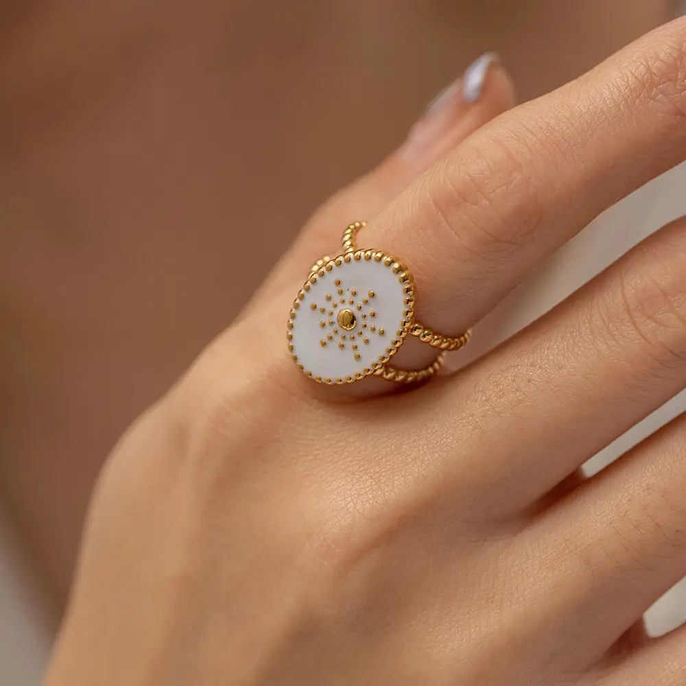Vintage Double-layer Open Ring For Women Design Oil Drip Open Ring Ladies Stainless Steel Ring Jewelry Gift For Girl Anillos
Vintage Double-layer Open Ring For Women Design Oil Drip Open Ring Ladies Stainless Steel Ring Jewelry Gift For Girl Anillos