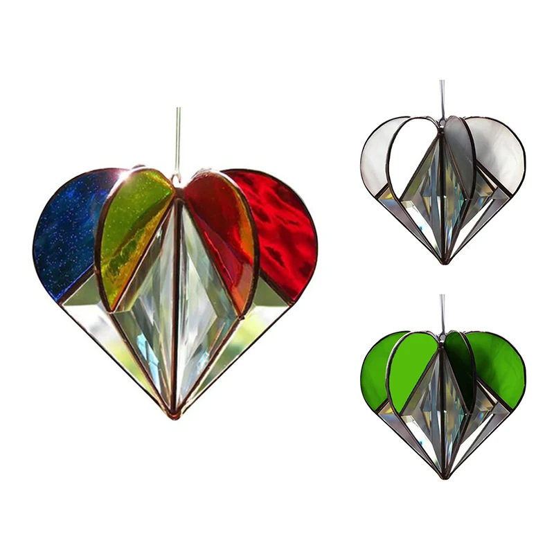 Multi Sided Heart Colourful Decor Multi Sided Heart Sun Catcher Stereo Heart Stained Acrylic Rainbow Car Charm Pendant 
Multi Sided Heart Colourful Decor Multi Sided Heart Sun Catcher Stereo Heart Stained Acrylic Rainbow Car Charm Pendant