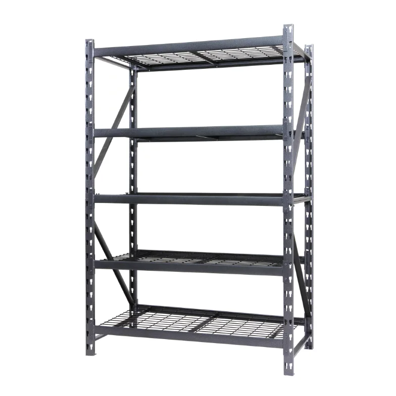 Stronghold Garage Gear Heavy Duty 5-Shelf Metal Rack Wire Decking in Textured Gray, 1000lb per Shelf
Stronghold Garage Gear Heavy Duty 5-Shelf Metal Rack Wire Decking in Textured Gray, 1000lb per Shelf