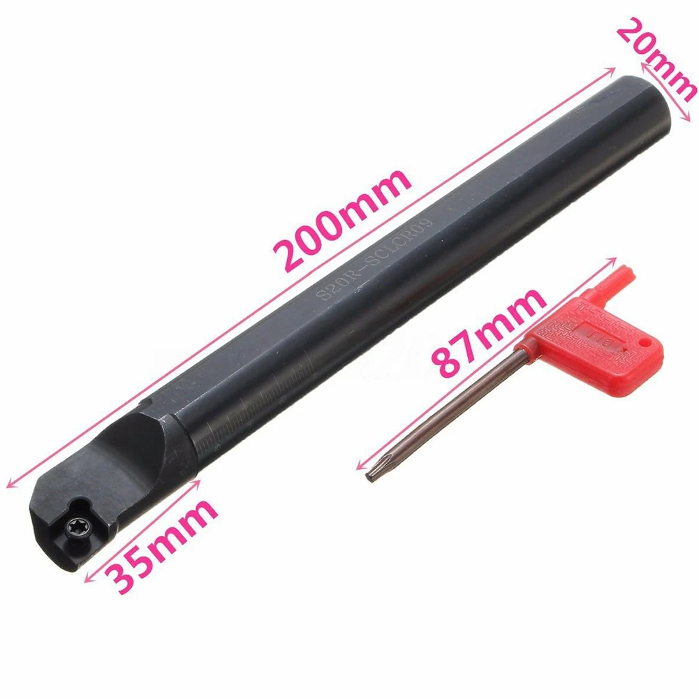 S20R-SCLCR09 Boring Bar Lathe Turning Tool Holder For CCMT09TR CNC 20 X 200 Mm Bracket And T15 Wrench Kit CNC Tools
S20R-SCLCR09 Boring Bar Lathe Turning Tool Holder For CCMT09TR CNC 20 X 200 Mm Bracket And T15 Wrench Kit CNC Tools
