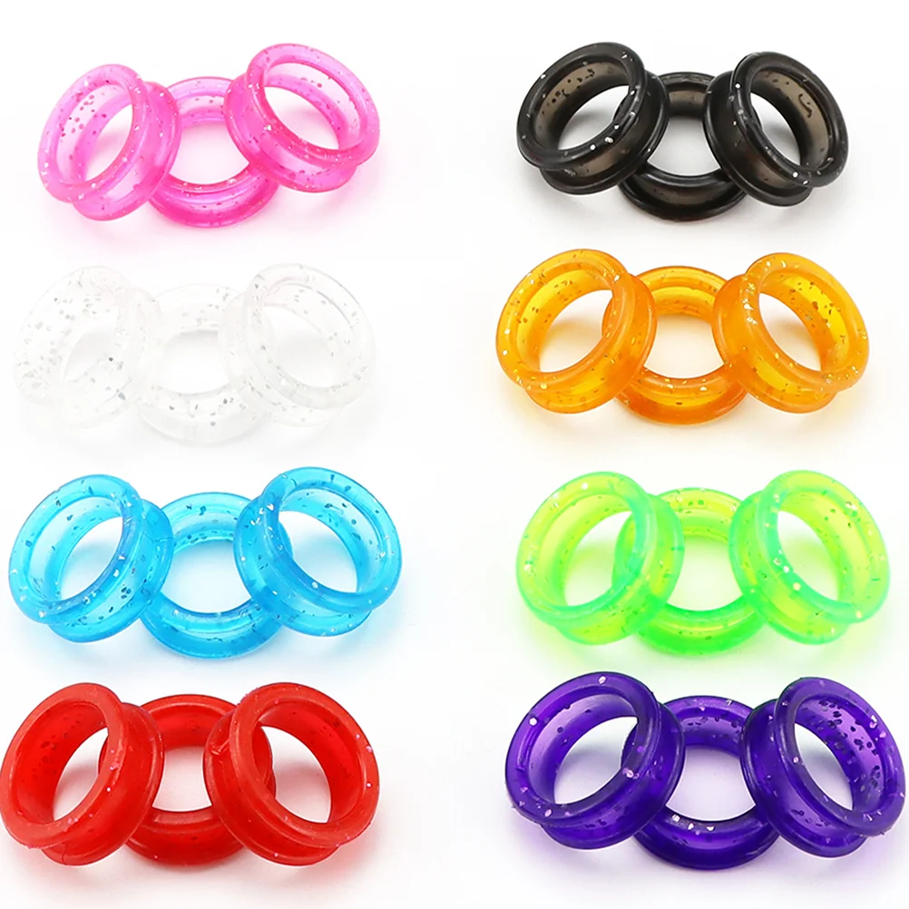 

16 Pcs Scissors Ring Finger Accessories Hair Pets Grooming Rings Silicone Silica Gel Thumb Grips