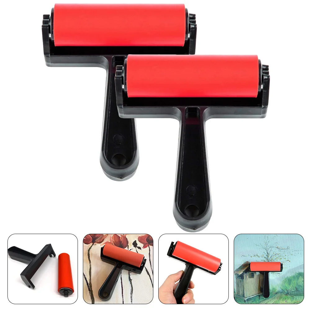 2 Pcs Red Roller Replaceable Brayer Glue Rollers Applicator Supply Crafting Plastic Multi-function Painting
2 Pcs Red Roller Replaceable Brayer Glue Rollers Applicator Supply Crafting Plastic Multi-function Painting