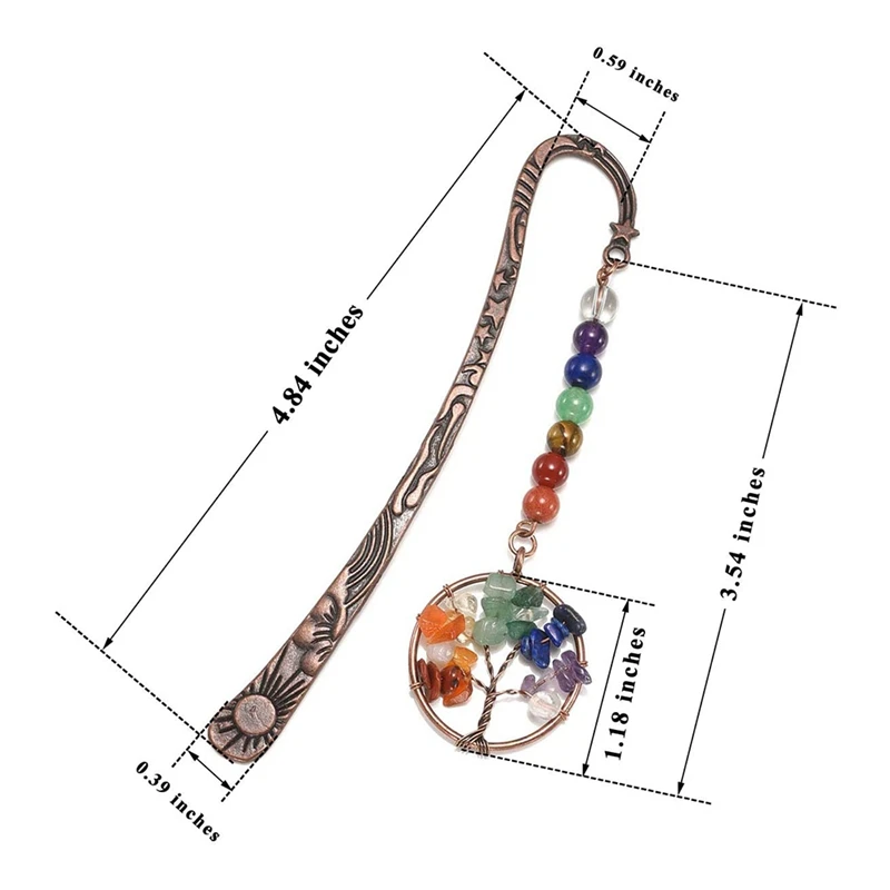 Metal Bookmark Healing Crystal Tumbled Stones Bookmark Antique Copper 7 Chakra Assorted Bead Vintage Bronze Bookmark
Metal Bookmark Healing Crystal Tumbled Stones Bookmark Antique Copper 7 Chakra Assorted Bead Vintage Bronze Bookmark