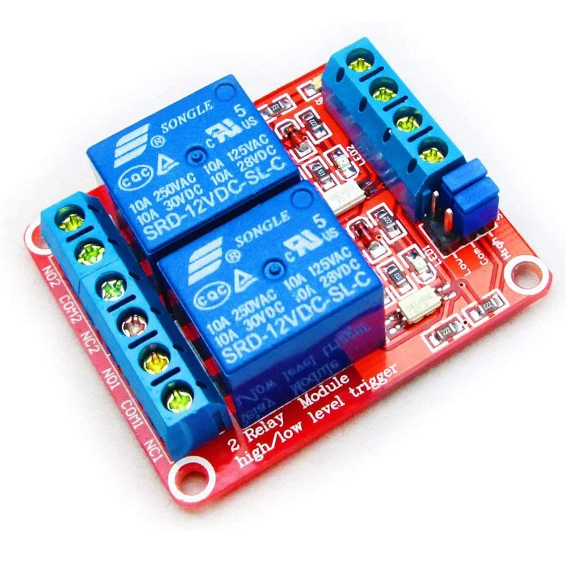 

2 channel Relay Module 5V 12V 24V High and Low Level Trigger Relay Control With Optocoupler Two Way Relays DC 5 V 12 V 24 V Volt