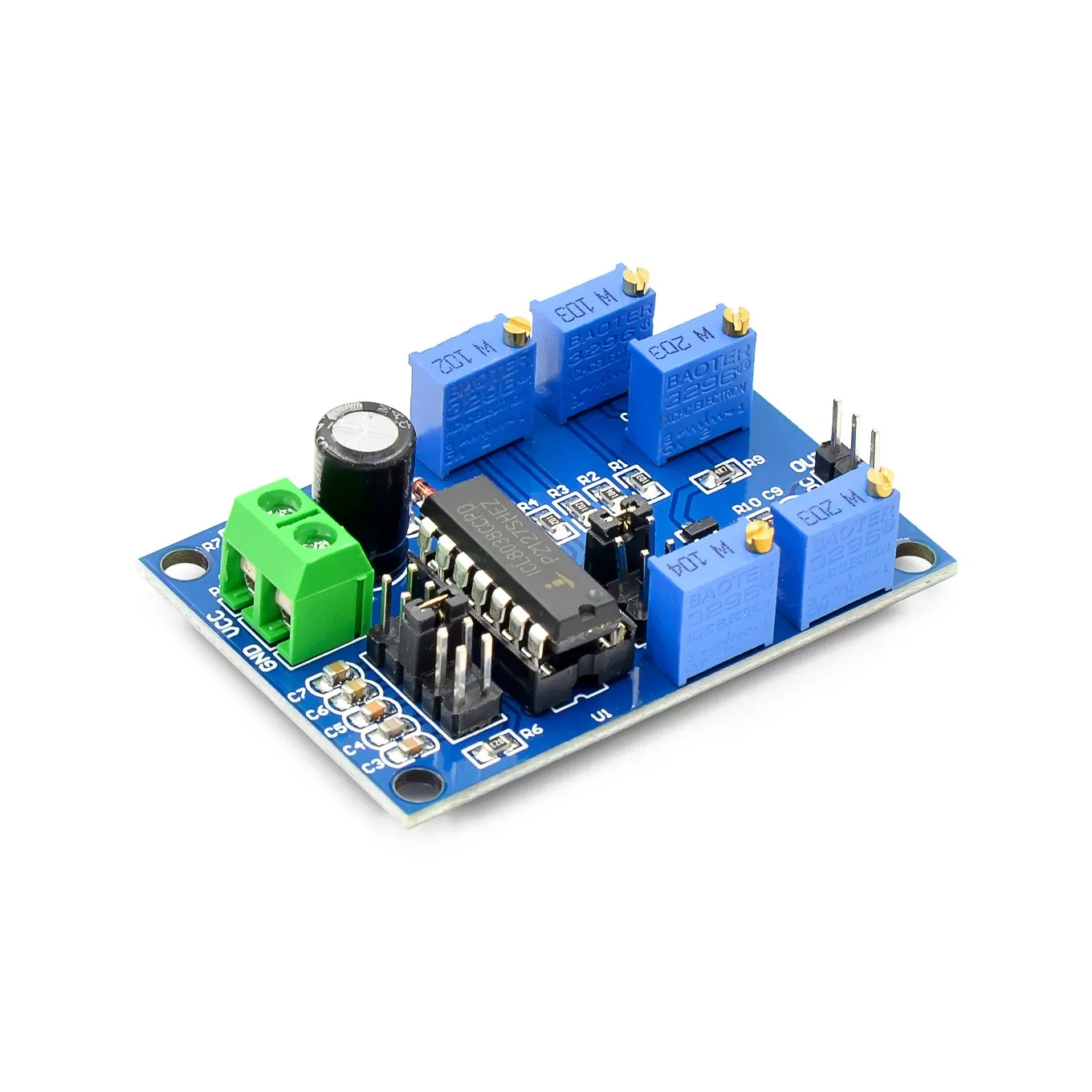ICL8038 Signal Generator Medium/Low Signal Frequency 10Hz-450KHz Triangular/Rectangular/Sine Wave Generator Module 12V To 15V 
ICL8038 Signal Generator Medium/Low Signal Frequency 10Hz-450KHz Triangular/Rectangular/Sine Wave Generator Module 12V To 15V
