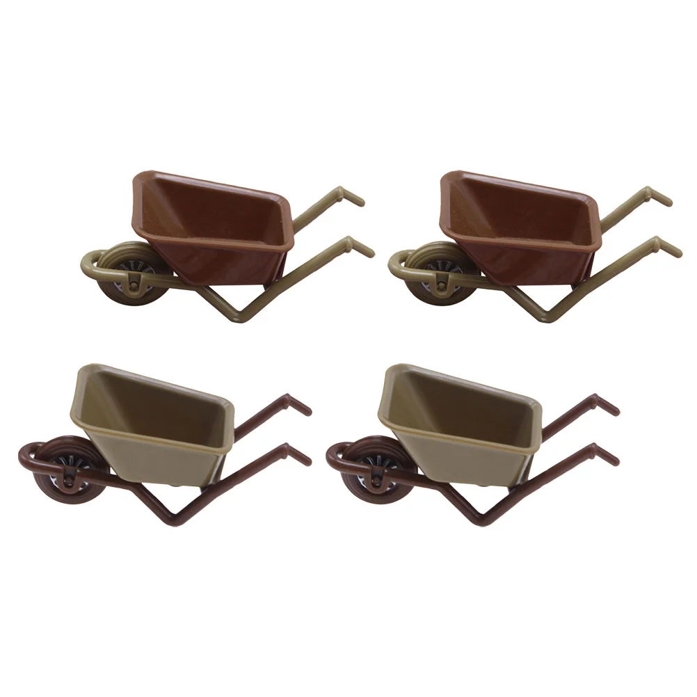 

Mini Cart Model House Ornament Adornment Wheelbarrow Scale Simulated Furniture Landscape 6 Supply Micro Decor Garden Fairy