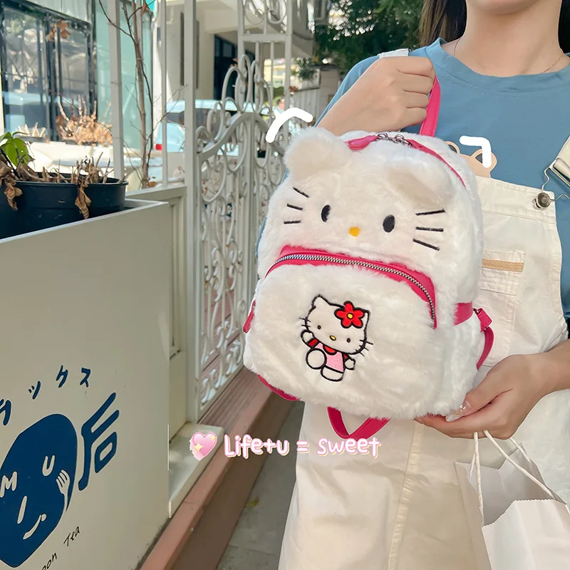 Sanrio Kuromi Hello Kitty милая плюшевая кукла пурин студенческий рюкзак кавайная пушистая мягкая Набивная игрушка двойная сумка через плечо детский ... 
Sanrio Kuromi Hello Kitty милая плюшевая кукла пурин студенческий рюкзак кавайная пушистая мягкая Набивная игрушка двойная сумка через плечо детский ...