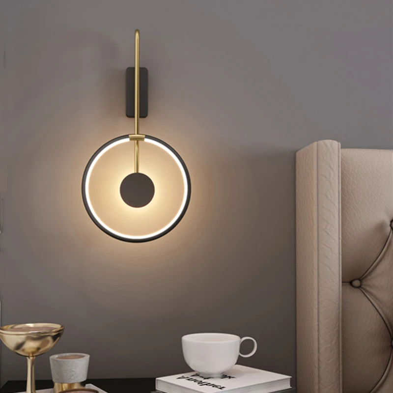 Black Gold Ring Led Wall Lamp For Bedroom Bedside Living Dining Room Corridor Stairs Homestay Indoor Lighting Four Styles
Black Gold Ring Led Wall Lamp For Bedroom Bedside Living Dining Room Corridor Stairs Homestay Indoor Lighting Four Styles